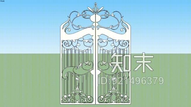铁门3型SU模型下载【ID:921496379】