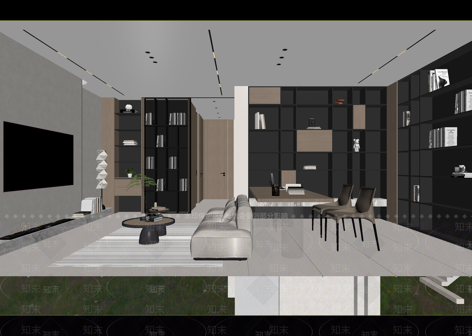 现代客餐厅3D模型下载【ID:1215140014】