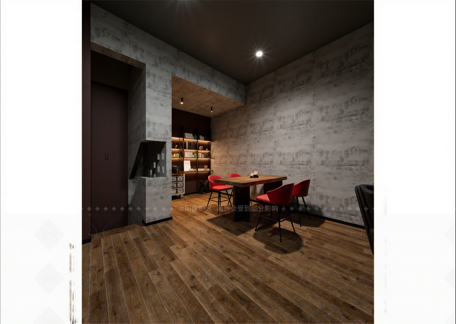 工业风咖啡厅3D模型下载【ID:1214561570】