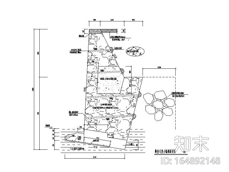 衡重式格构式挡土墙施工图CADcad施工图下载【ID:164892148】