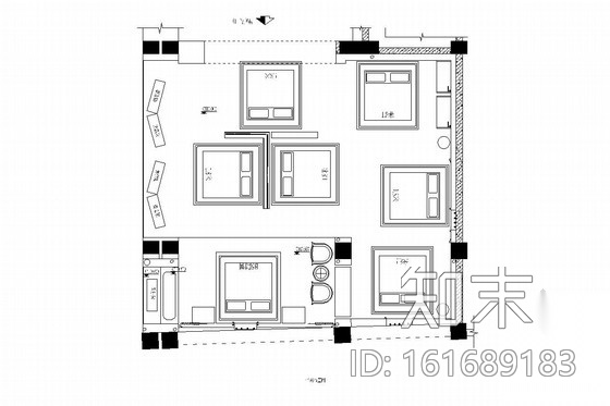 [福建]家居体验馆内部床垫展示店内施工图cad施工图下载【ID:161689183】