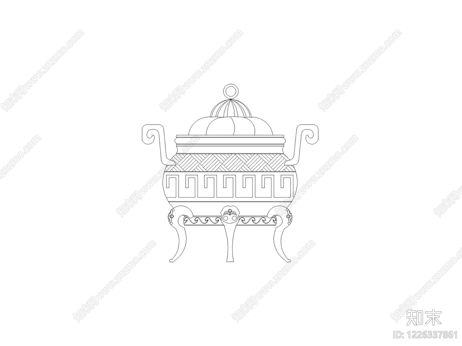 现代摆件CAD图纸