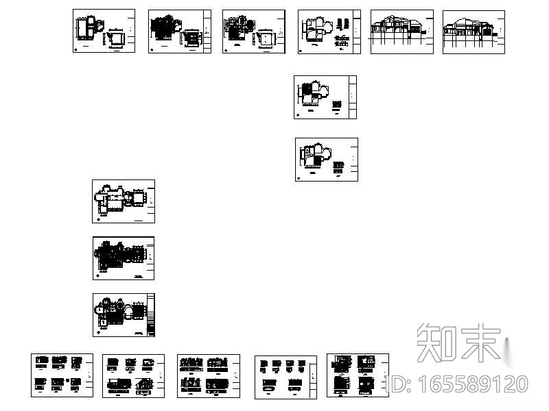 [学生作业]双层小别墅装修图施工图下载【ID:165589120】