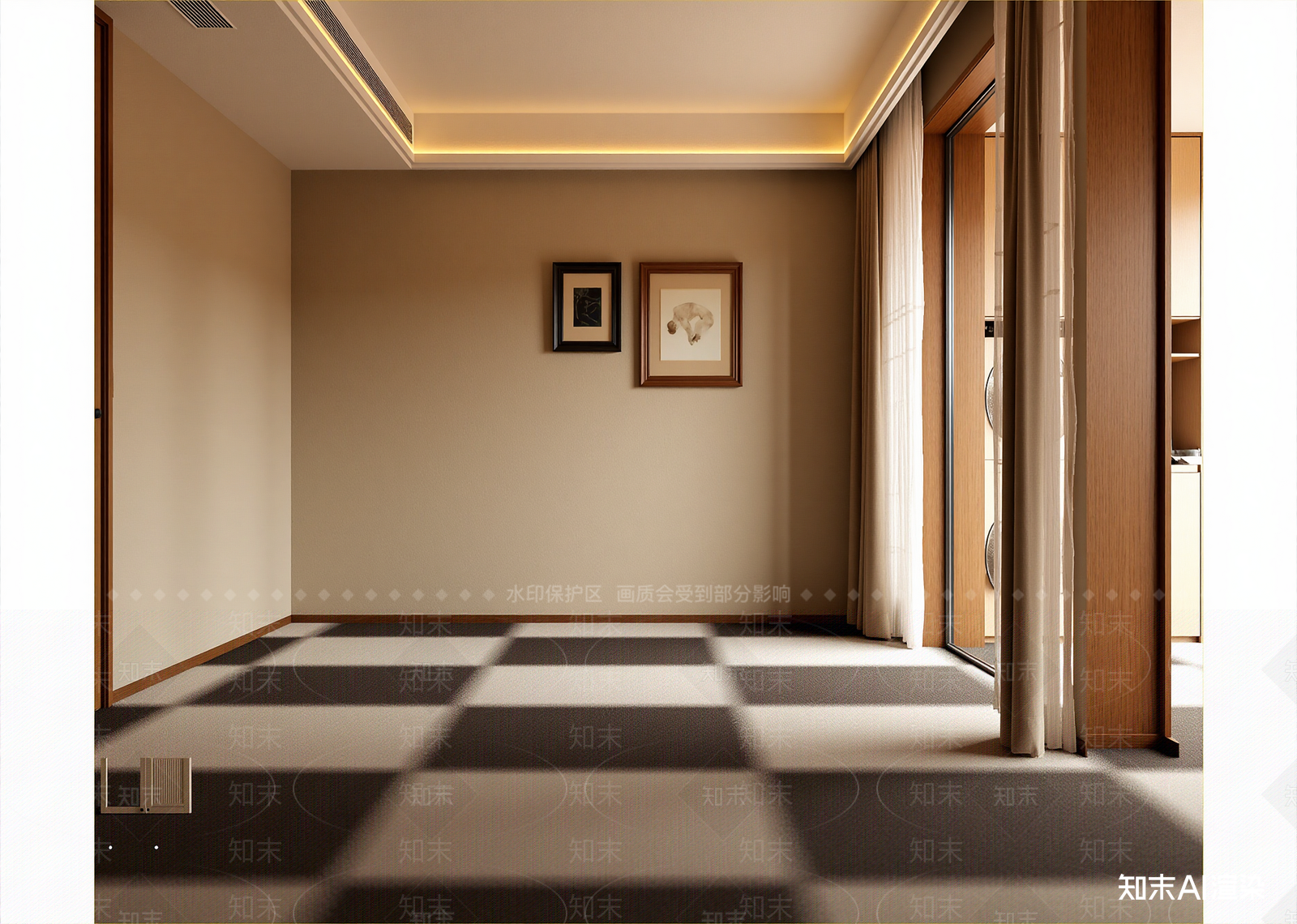 现代酒店客房3D模型下载【ID:1214750231】