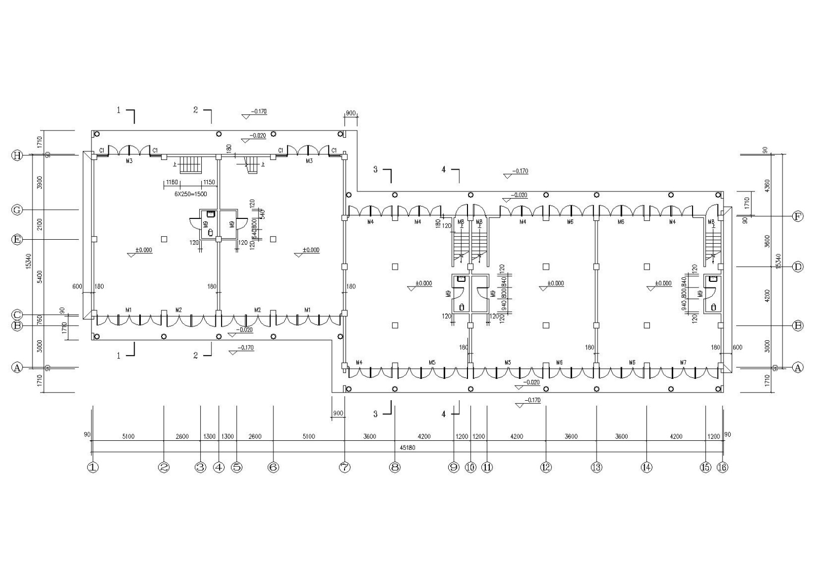 仿古民居建筑施工图（CAD）施工图下载【ID:149889147】