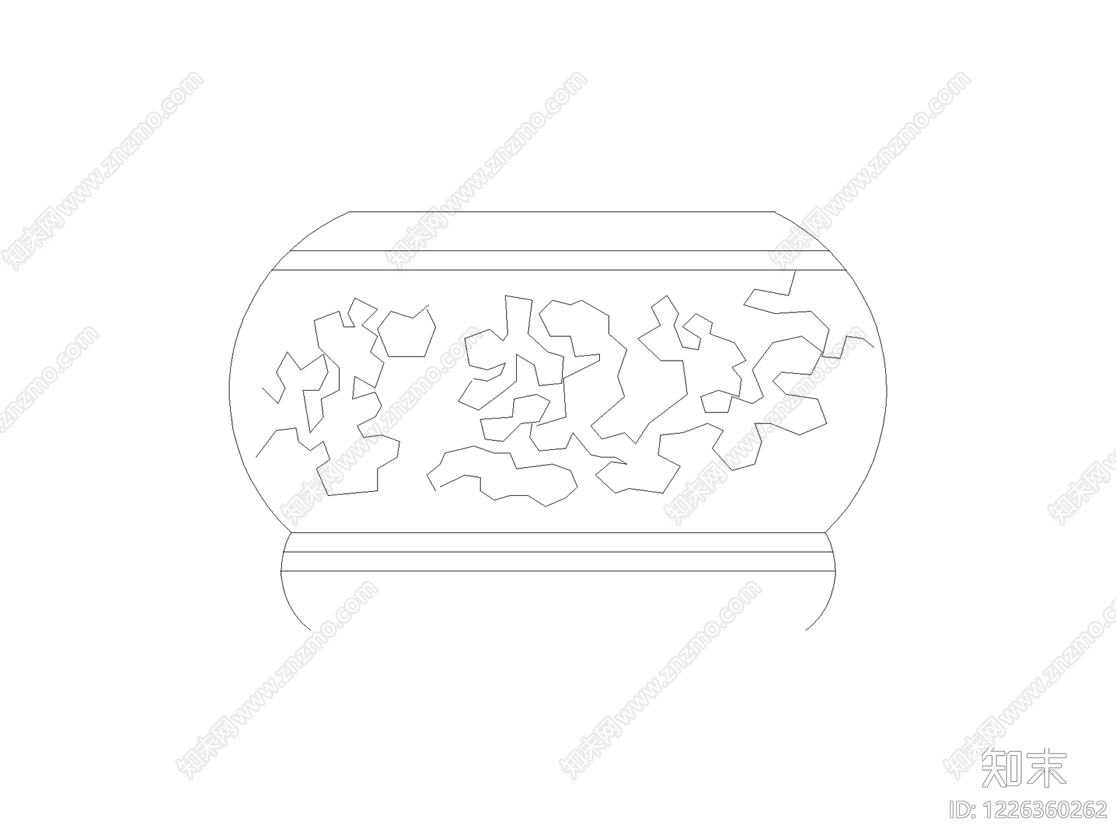 鱼缸cad施工图下载【ID:1226360262】
