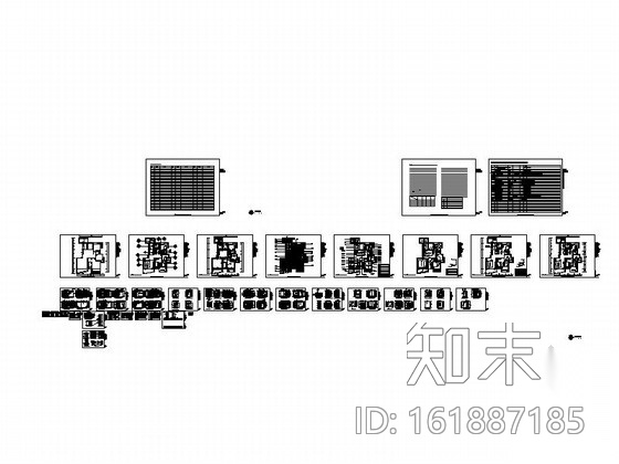 [珠海]炫主题时尚三居室样板房装修施工图cad施工图下载【ID:161887185】