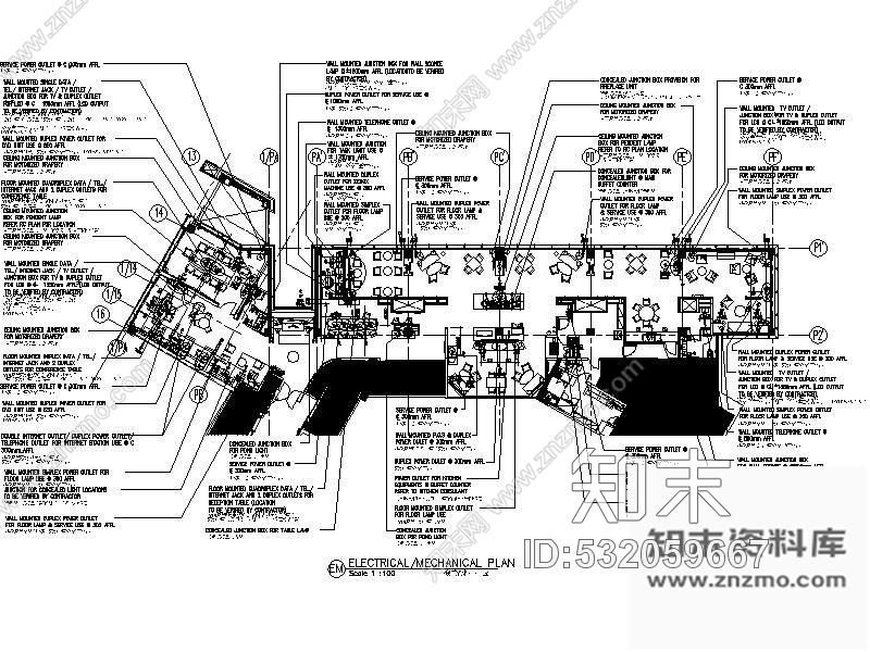 施工图深圳某高档大酒店装修图cad施工图下载【ID:532059667】