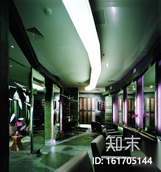 [北京]市中心商务楼内美容中心室内施工图（含实景图）cad施工图下载【ID:161705144】