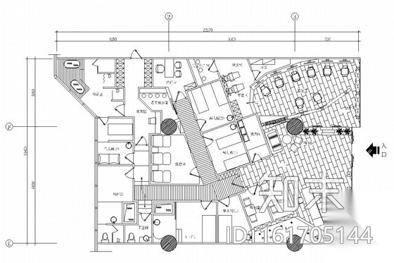 [北京]市中心商务楼内美容中心室内施工图（含实景图）cad施工图下载【ID:161705144】