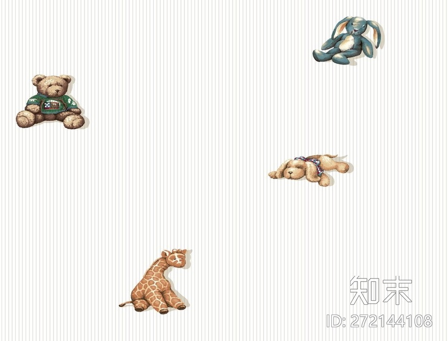 儿童房壁纸贴图下载【ID:272144108】