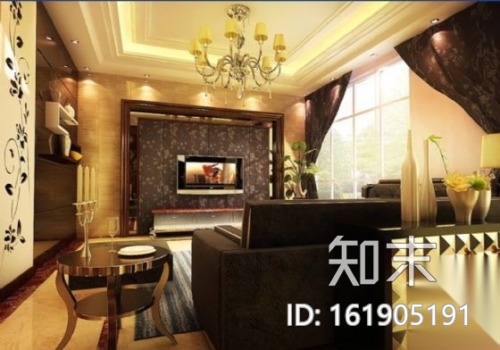 现代精致双层别墅室内装修图（含效果）施工图下载【ID:161905191】