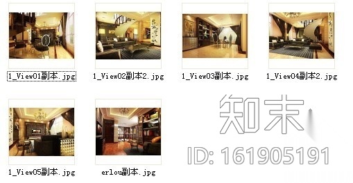 现代精致双层别墅室内装修图（含效果）施工图下载【ID:161905191】