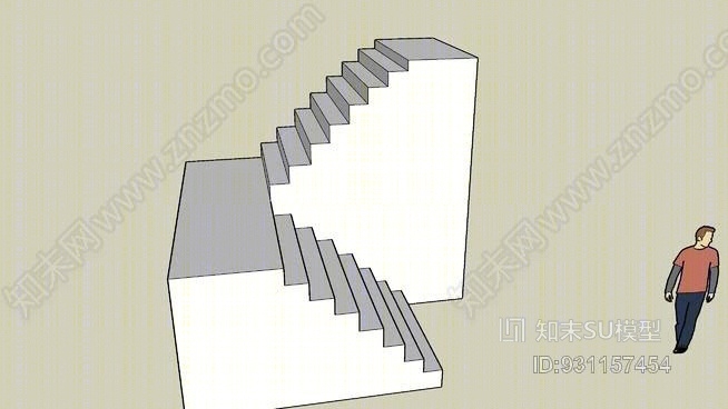 楼梯间SU模型下载【ID:931157454】