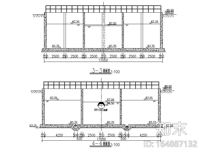 [河南]某市污水处理厂施工图纸（CAD）施工图下载【ID:164887132】