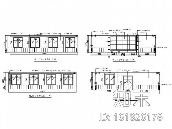 [济南]某保险公司办公室内装修竣工图cad施工图下载【ID:161826178】