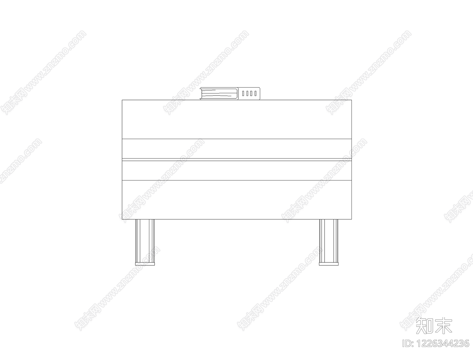 现代桌子CAD图纸