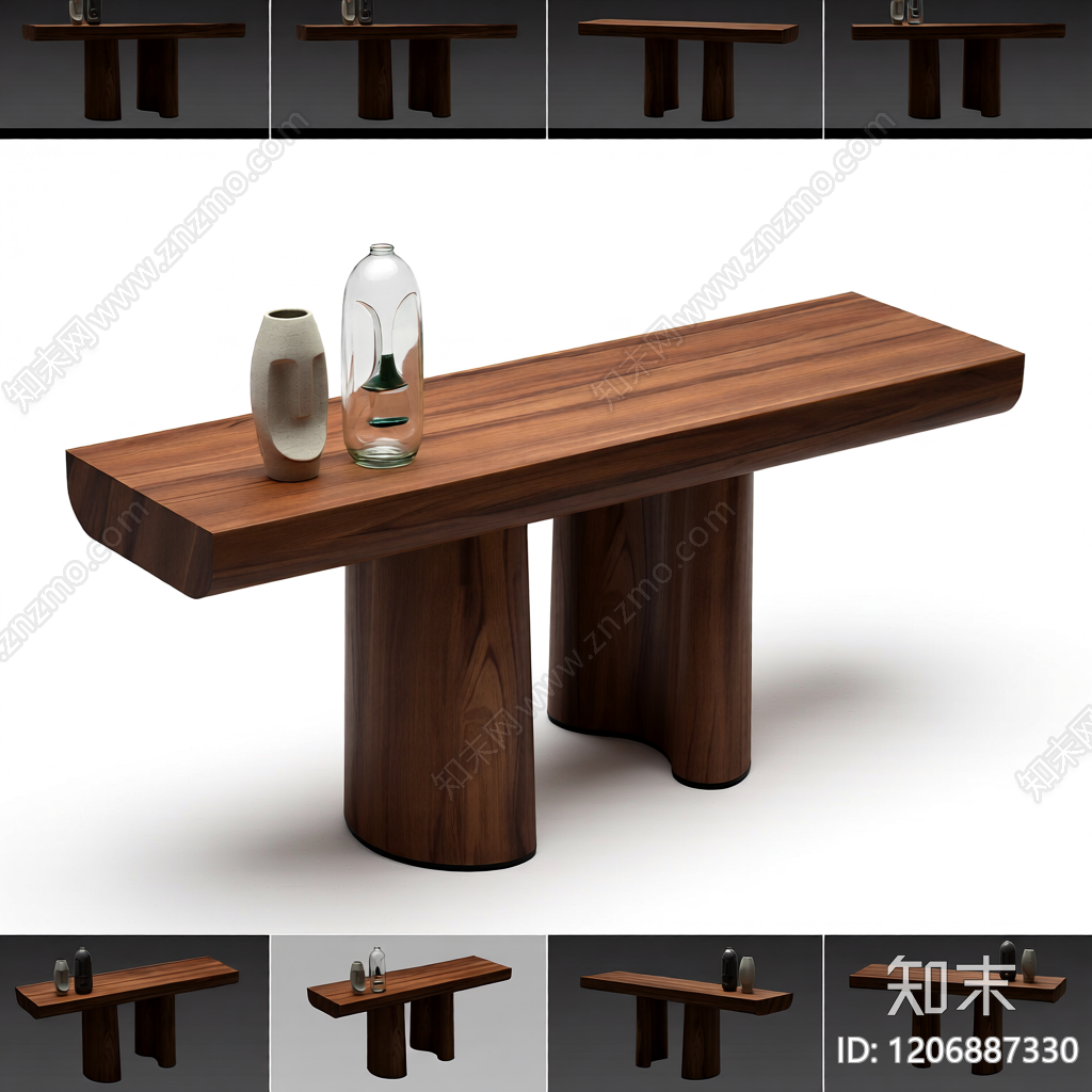 木质台面装饰组合3D模型下载【ID:1206887330】