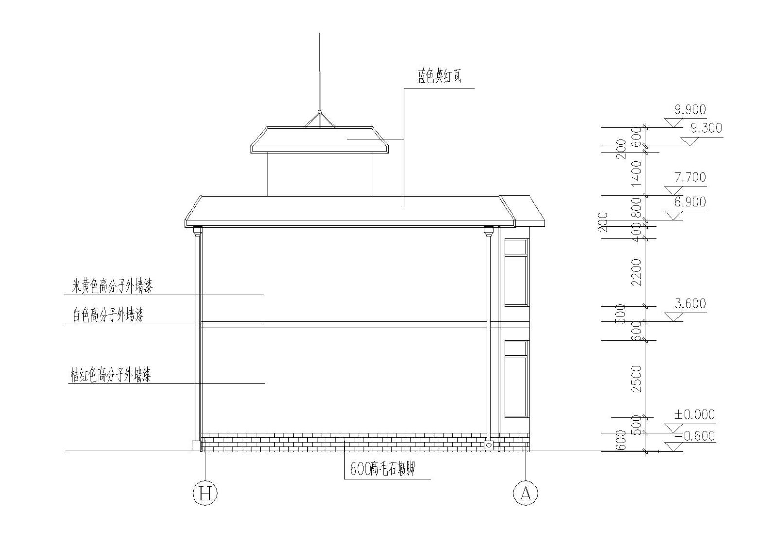 二层阁楼内庭小户型别墅建筑施工图cad施工图下载【ID:149894161】