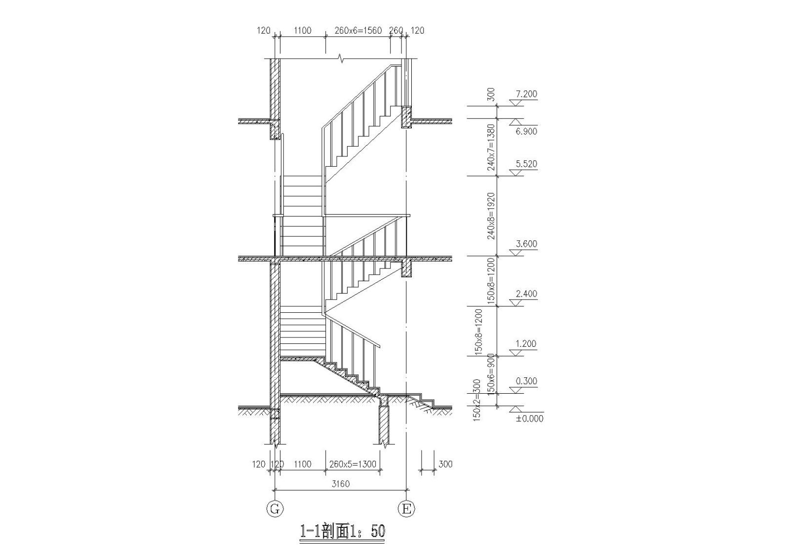 二层阁楼内庭小户型别墅建筑施工图cad施工图下载【ID:149894161】