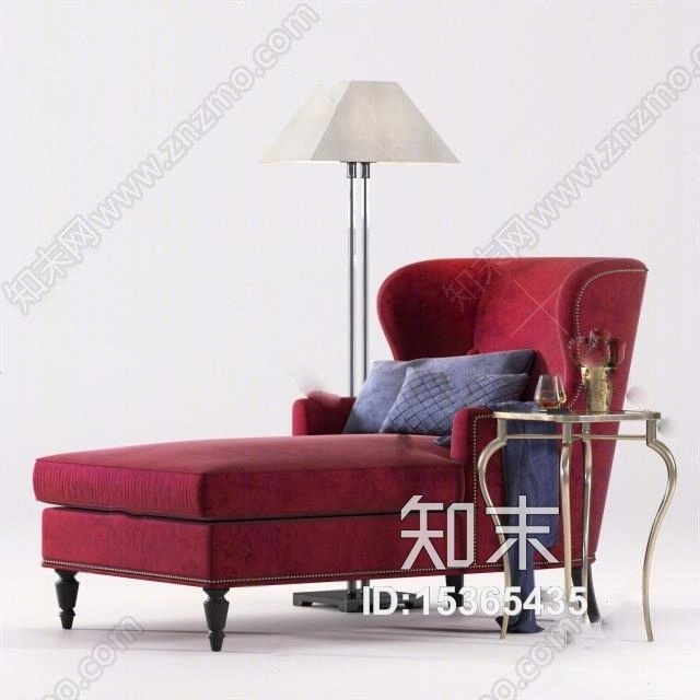 贵妃椅3D模型下载【ID:15365435】