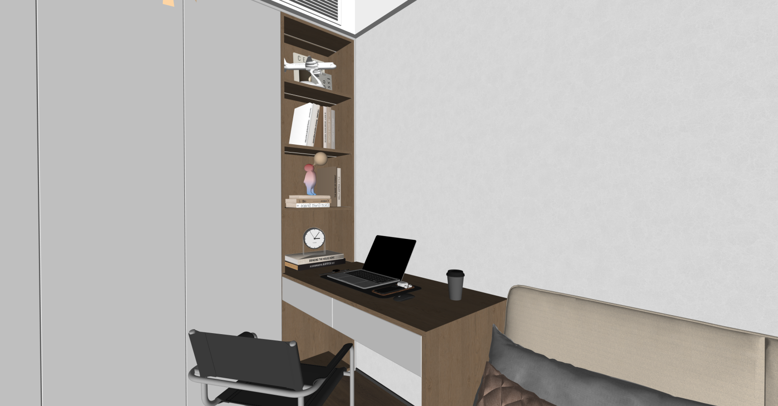现代家居卧室SU模型下载【ID:1215977316】