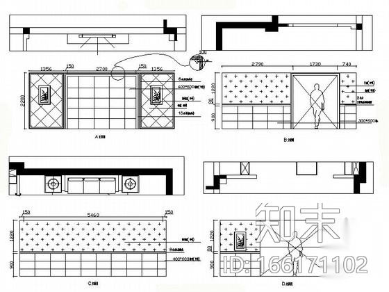 温馨简欧三层别墅设计装修图（含效果）cad施工图下载【ID:166171102】