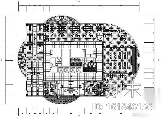 某办公空间装修图cad施工图下载【ID:161846156】