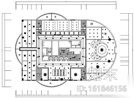 某办公空间装修图cad施工图下载【ID:161846156】