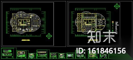 某办公空间装修图cad施工图下载【ID:161846156】