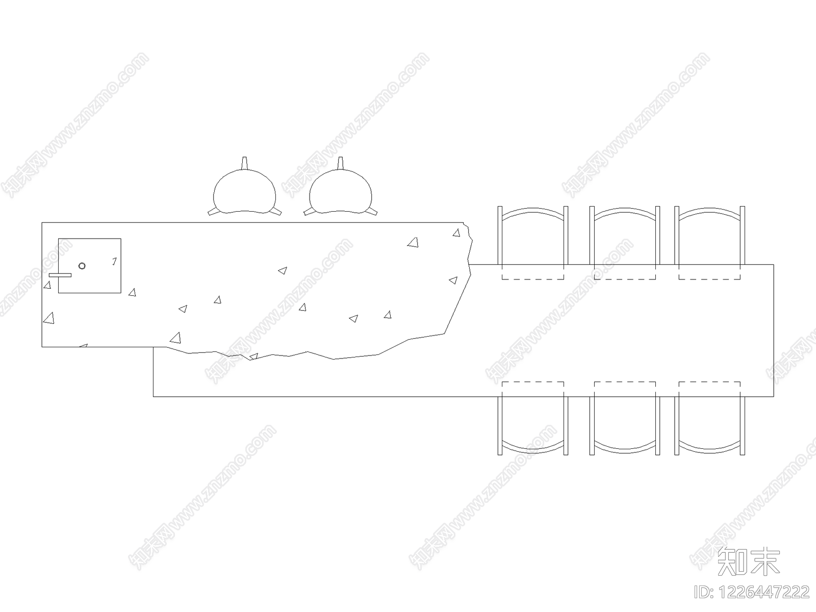 桌椅cad施工图下载【ID:1226447222】
