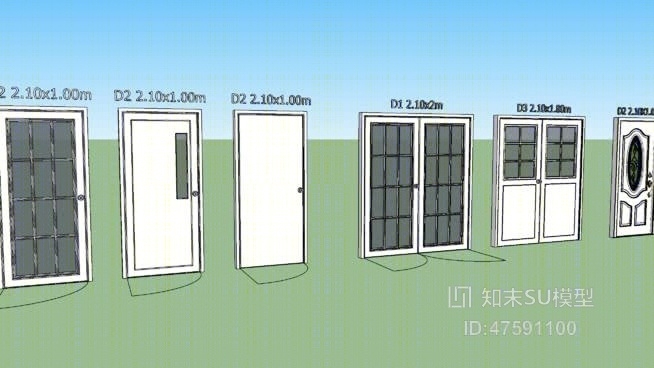 双开门SU模型下载【ID:119297985】