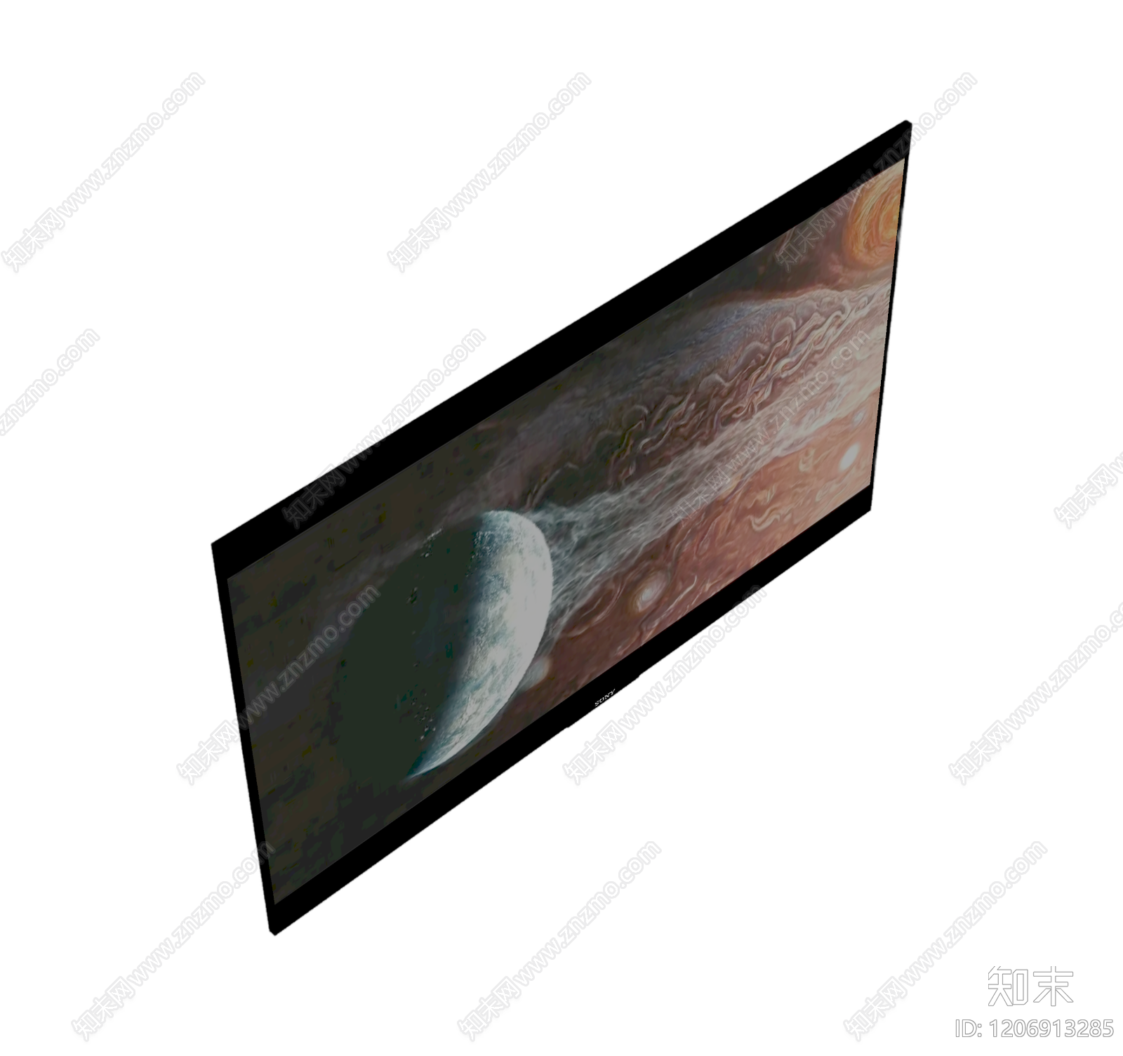 电视屏幕显示宇宙画面3D模型下载【ID:1206913285】