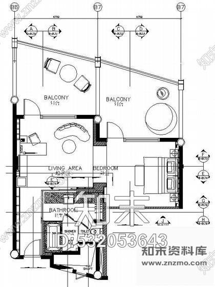 施工图五星假日酒店A型客房施工图cad施工图下载【ID:532053643】