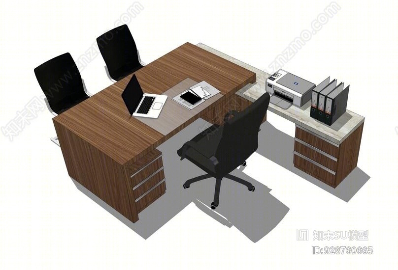 办公桌椅SU模型下载【ID:928760665】