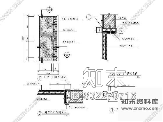 图块/节点卧室木门详图施工图下载【ID:832270716】