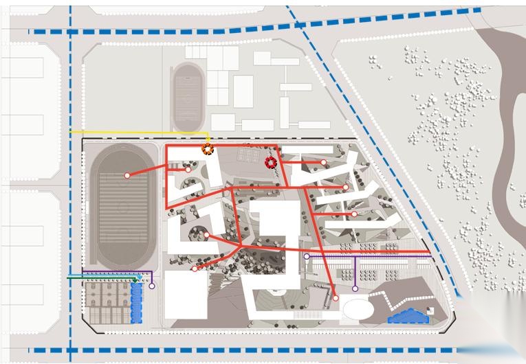 [四川]现代化多组合布局绿色空间校园建筑设计方案文本cad施工图下载【ID:165158113】