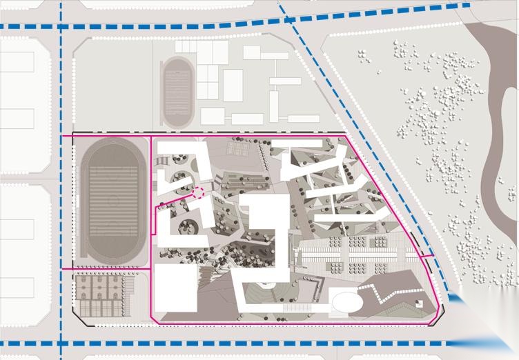 [四川]现代化多组合布局绿色空间校园建筑设计方案文本cad施工图下载【ID:165158113】