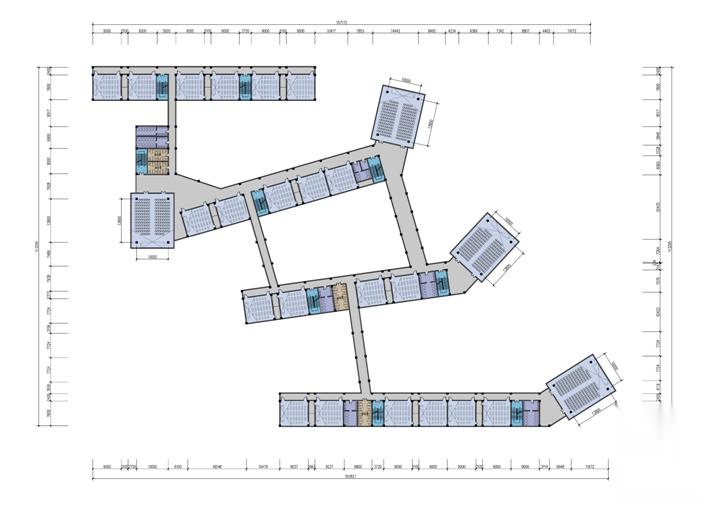 [四川]现代化多组合布局绿色空间校园建筑设计方案文本cad施工图下载【ID:165158113】