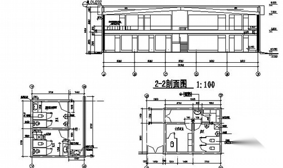 北京现代汽车某销售服务店建筑扩初图cad施工图下载【ID:160721129】