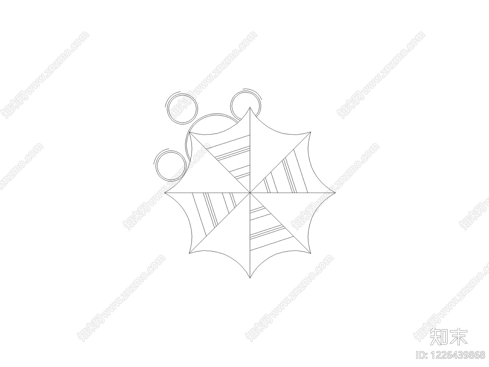雕塑装饰构件cad施工图下载【ID:1226439868】