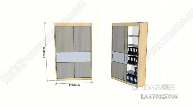 文件柜滑动SU模型下载【ID:930829039】