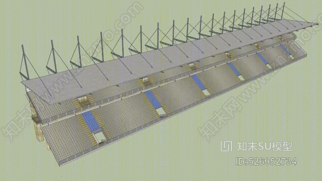 Nurburg堡纽伯格林大看台SU模型下载【ID:526052734】