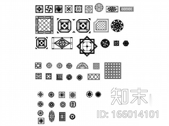 全套室内家居平面CAD图块下载施工图下载【ID:166014101】