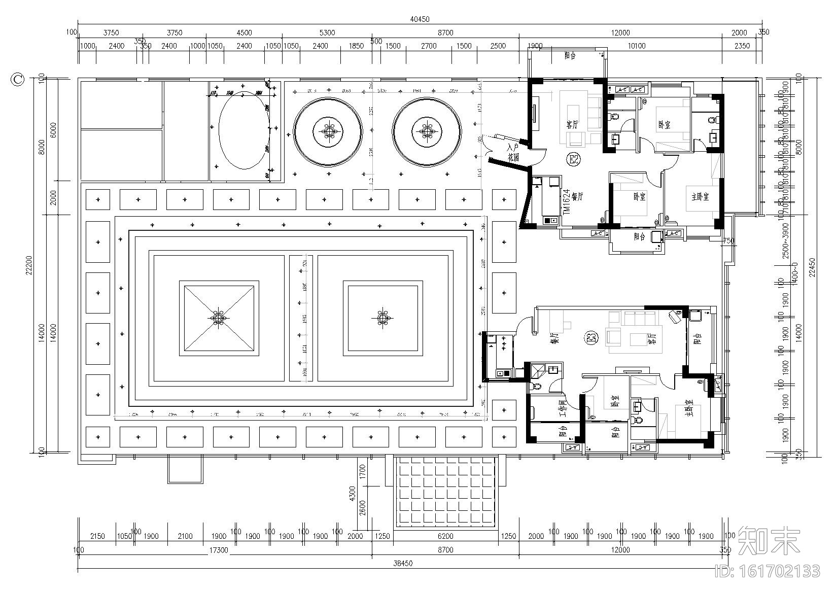 ​[福建]安溪万城壹号售楼处施工图+效果图cad施工图下载【ID:161702133】