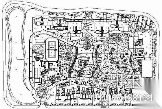 [广州]花园住宅区环境景观施工图设计施工图下载【ID:167488164】