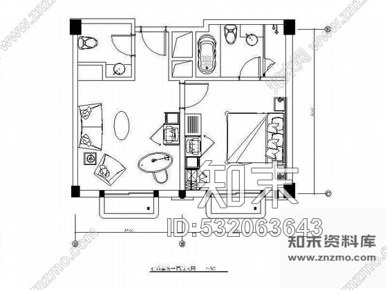 行政套房设计图cad施工图下载【ID:532063643】