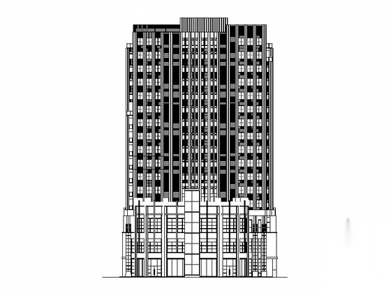 [郑州]某十六层SOHO办公楼建筑扩初图（含效果图）cad施工图下载【ID:167230116】