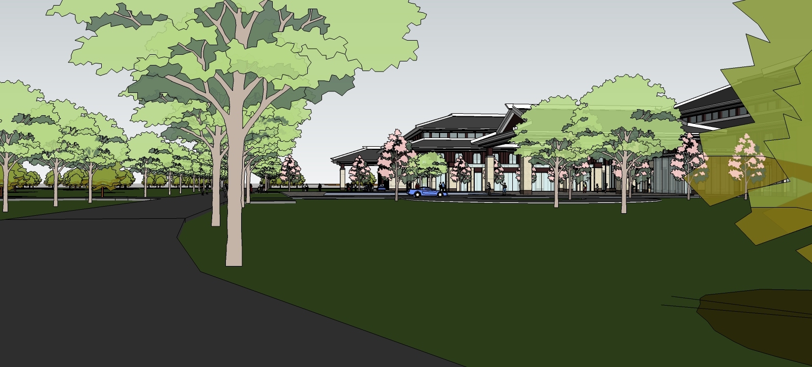 辽宁酒店度假新中式坡地多层建筑方案文本cad施工图下载【ID:151513188】