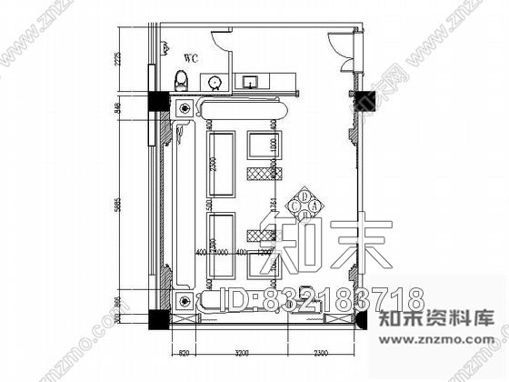 图块/节点会所古典VIP包厢装修平立面图cad施工图下载【ID:832183718】